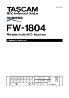 Tascam FW-1084 - Owners Manual